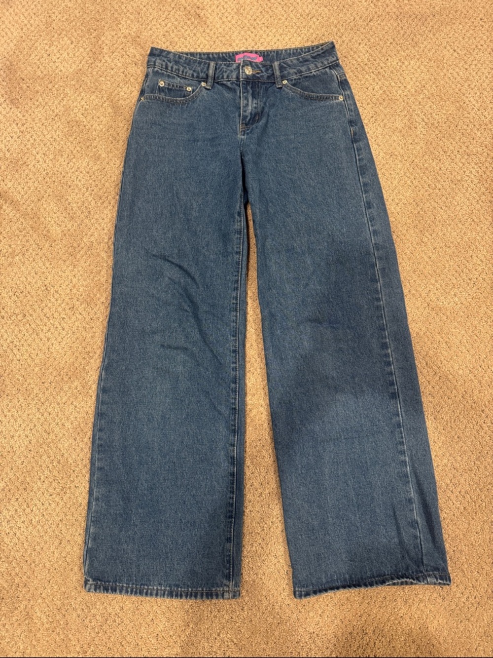 Edikted low rise Wide-Leg Women's Jeans - Dark Blue